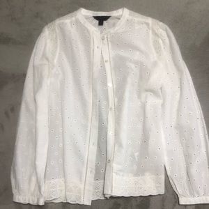 J Crew White Button Up